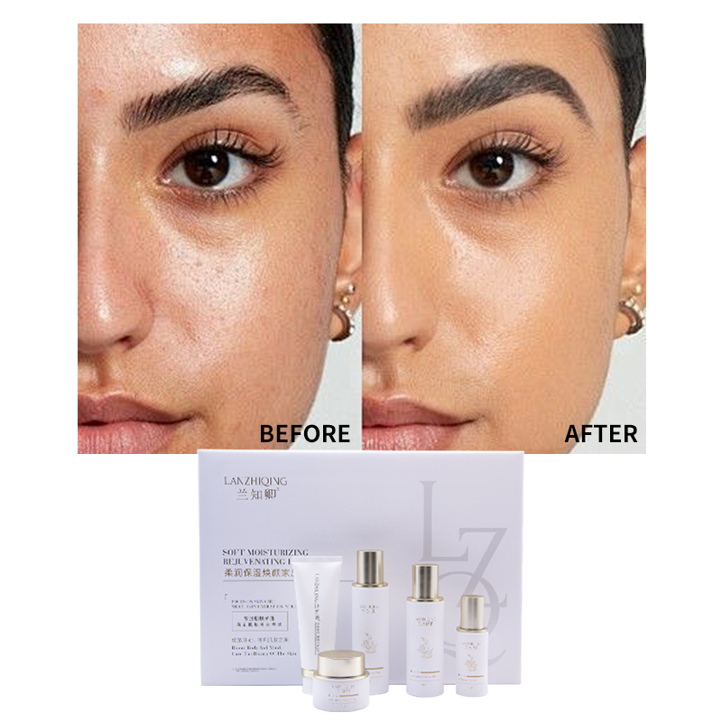 Private Label Moisturizing Skin Care Set - Facial Cleanser, Toner