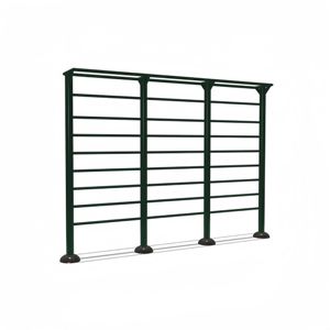 Barre Orizzontali Doppie per Fitness all'Aperto, Barra per <span class=keywords><strong>Trazioni</strong></span> con Tubo Zincato 300x12x260cm, Attrezzatura per Palestra all'Aperto Baihe BH22-19608 - Product Image 3