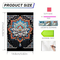 Carnet de notes en cuir souple pour bricolage, peinture d'art diamantée, mosaïque, motif mandala