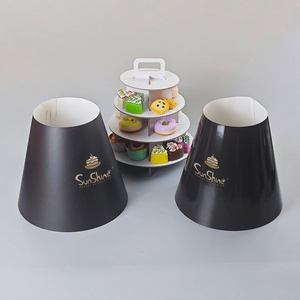 Sunshine Wholesale Dessert Cake Stands Wedding With Handle Packaging Afternoon Tea Stand Tall <b>Box</b> for Cake - Product Image 1