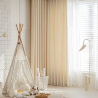 Rideaux Transparents Fair Isle Candy Dot, Voile Semi-Transparent, Panneau de Fenêtre Filtrant la Lumière, Draperie pour Salon et Chambre à Coucher