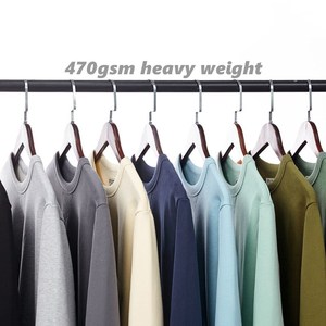 Classico 11 colori 470gsm pesante inverno manica lunga Unisex uomo caldo pennello triangolo girocollo felpa <span class=keywords><strong>donna</strong></span> - Product Image 1