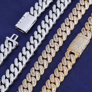 Factory ODM S925 Silver <b>Iced</b> Out Miami Cuban Bracelets Pass Diamond Tester VVS Moissanite Hip Hop Streetwear Bling Custom <b>Chain</b> - Product Image 4