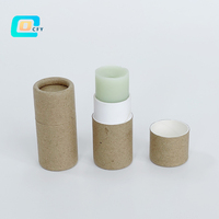 Contenant de bâtonnet déodorant biodégradable et écologique personnalisé, tube en papier mini baume à lèvres 0,2 OZ, emballage pour parfum, poudre libre