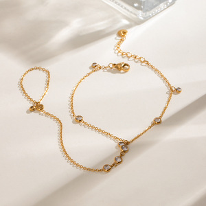 Joyería <span class=keywords><strong>de</strong></span> Moda, Pulseras <span class=keywords><strong>de</strong></span> Cadena <span class=keywords><strong>de</strong></span> Mano <span class=keywords><strong>de</strong></span> Acero Inoxidable Chapadas en <span class=keywords><strong>Oro</strong></span> <span class=keywords><strong>de</strong></span> 18K, Impermeables, <span class=keywords><strong>para</strong></span> Mujer, Brazalete Esclavo, Anillo, Joyería <span class=keywords><strong>de</strong></span> Boda - Product Image 3