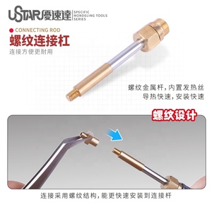 USTAR 9091 ชุดเครื่องมือสำหรับงานก่อสร้าง พร้อมหัวตัวอักษรโลหะเคลือบไฟฟ้า สำหรับการปรับแต่งรายละเอียด สำหรับเด็กอายุ 14 ปีขึ้นไป - Product Image 2