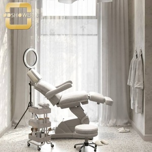 에스테틱 클리닉 우드 트롤리 카트 바퀴가있는 럭셔리 왁스 센터 카트 용 에스테틱 침대 트롤리 공장 - Product Image 5