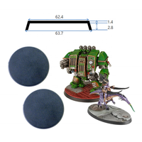 Bases rondes en plastique de 60 mm pour miniatures de wargames, bases pour figurines de jeux de table Warhammer, bases de modèles pour jeux de table