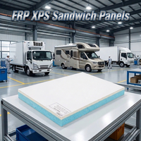 Panneau sandwich FRP XPS PET, panneau composite en fibre de verre enduit de gel pour carrosserie de camion, camping-car, camion frigorifique, isolation des murs, des toits et des sols