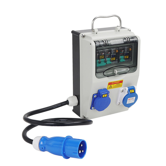 Customized Portable Industrial Power Distribution Box Three-Level 32A Wall-Mounted Distribution Equipment