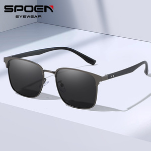 SPOEN Gafas de sol rectangulares para hombre UV400 polarizadas con montura completa, gafas de sol para conducir a la moda - Product Image 1