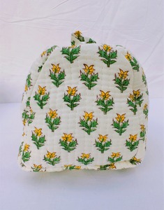 Quilted Cotton Wash <b>Bag</b> Handmade Block Print Embroidered Cosmetic Pouch <b>Toiletry</b> Travel Organizer - Product Image 5