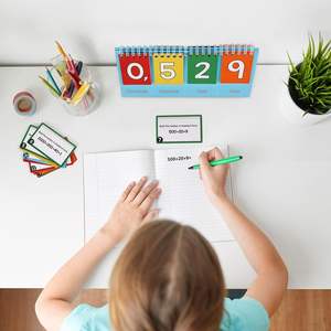 Manipulasi matematika grafik balik nilai tempat siswa untuk ruang kelas dasar dua sisi dengan seluruh angka dan sepuluh blok - Product Image 5