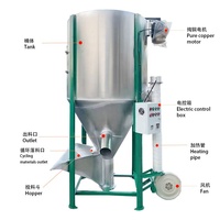 Approvisionnement d'usine 500kg 1000kg 3000kg mélangeur Vertical alimentation en granulés de plastique poudre sèche chauffage automatique malaxeur