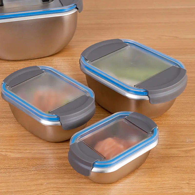 Functionele Thermische Lunchbox Innovatieve Roestvrijstalen Voedselcontainer Aanpasbare Voedselopslagset