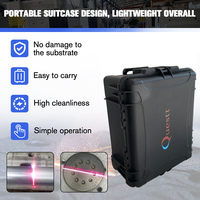 Machine de nettoyage au laser à fibre portable de haute précision JPT MOPA Mini 100W 200W 300W avec valise à roulettes, pour éliminer la rouille des métaux