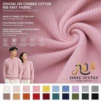 Kain Jersey Rib Knit Katun Combed 250gsm 32s, Pewarnaan Tahan Gesek, Menyerap Kelembapan, Tebal, dan Bernapas