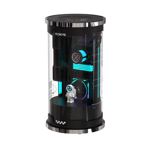 Boîtier PC Mecha Space NPC <span class=keywords><strong>ALSEYE</strong></span>, design cylindrique, panoramique à 360 degrés, compatible ATX/ITX, boîtiers et tours d'ordinateur de jeu 360 - Product Image 1