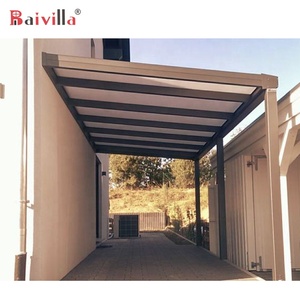 Pérgola de Aluminio para Jardín Exterior, Diseño Moderno y Ecológico, Estructura con Recubrimiento en Polvo, Balcón Fijo de 2 Postes, Bioclimática, con Vidrio Natural - Product Image 6