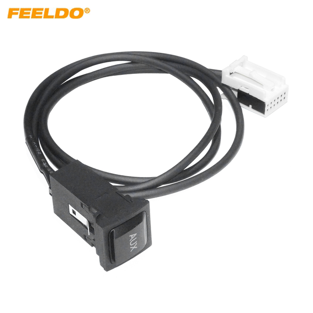 Car Audio AUX Cable Plug With Switch for Volkswagen Golf6 Tiguan Skoda Octavia RCD510 300+ 310/210