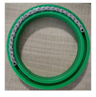 Rail de guidage linéaire incurvé circulaire en UHMWPE, UHMW PE, nylon, pour convoyeur à chaîne en plastique résistant à la chaleur, avec rainure latérale, pour OEM