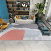 Tapis moderne imprimé en 3D, tapis abstrait, décoration intérieure, tapis et carpettes pour salon, 50*50 cm, 1 pièce, populaire, nylon gris