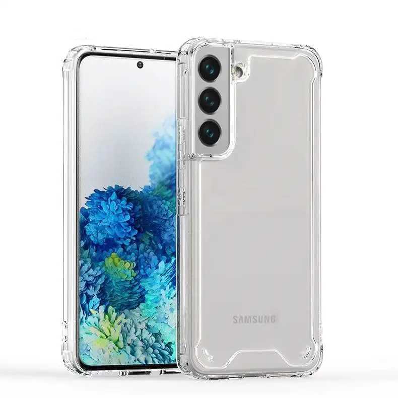 Coque arrière en cristal Transparent en silicone, antichoc hybride, pour Galaxy, Samsung S23 Ultra, coque transparente