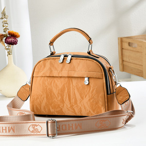 An Ru Shi Small Square <b>Crossbody</b> <b>Bag</b> Khaki Middle Size Multi Layer Shoulder <b>Bag</b> Everyday Outfits - Product Image 3