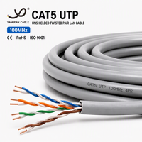 Cable UTP Cat5, Cable de Red Ethernet de Par Trenzado Sin Blindaje, Cable de Conexión a Internet Fast Ethernet de 100MHz para Router y Switch