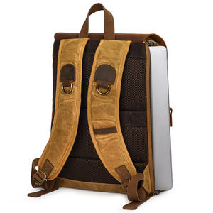 Ready-Made Outdoor Casual Waterproof Canvas SLR <b>Digital</b> <b>Camera</b> Case Backpack Retro Contrasting Color Zipper Closure - Product Image 3