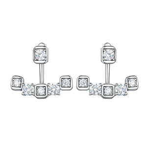 เครื่องประดับแฟชั่นวินเทจต่างหูเซอร์โคเนียสำหรับสตรีต่างหูห้อย925เงินสเตอร์ลิง - Product Image 1