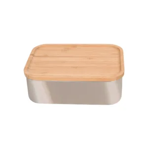 Compartment Bento-Style Kids Lunch Box Bento Lunch Box With Insulated Container With Wooden Lids