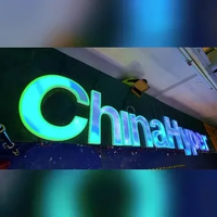 Letrero Luminoso LED 3D con Logotipo, Letrero de Canal LED RGB Programable para Negocios, Exterior, Personalizado, Impermeable IP65