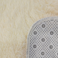 Tapis rectangulaire moderne en peluche moelleuse Starfish, polyester, antidérapant, avec envers en PVC, fabriqué à la machine, pour usage domestique et commercial
