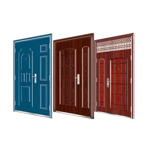 Good Hot-selling Design Security Steel Main Entrance Door Exterior Metal Steel Door Design For House