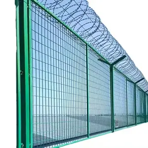Wholesale Cheap New Design Garden green PVC coated galvanized Barbed Wire Arm for chain link fence