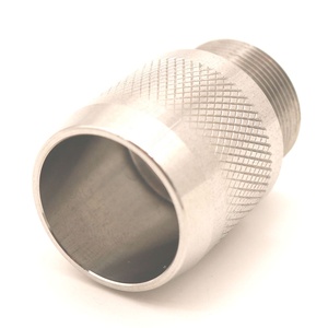 Tabung koneksi baja tahan karat knurled berlian bagian aluminium/baja/tembaga/kuningan buatan kustom presisi tinggi - Product Image 6