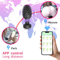 App-gesteuerter Silikon-Prostatamassager Analvibrator Butt Plug Erwachsenen-Sexspielzeug für Männer und Frauen Vibrierende Stimulation