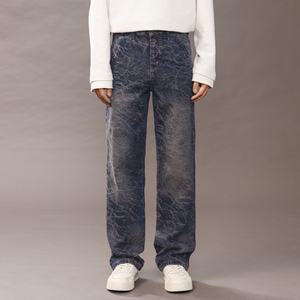 Pantalones Vaqueros Anchos de Estilo Y2K para Hombre, Lavado Arrugado, Estilo Vintage, Lavado Ácido, Estilo Urbano, Hip-Hop, 2025 - Product Image 2