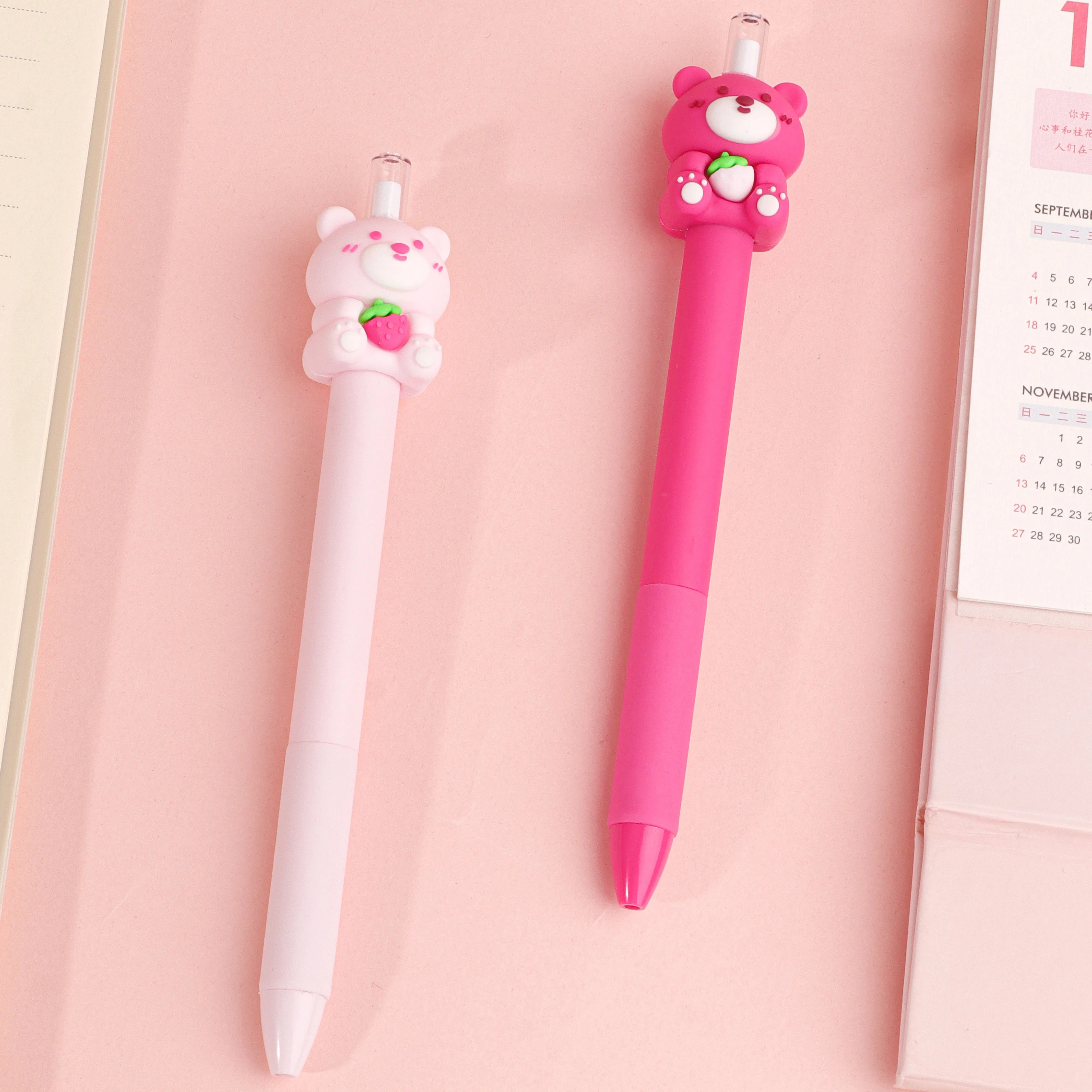 Cute Korean Stationery Supplies Promotional Gifts School Kids Cartoon Pvc Silicone Hb Standard Pencil