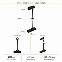 Spot LED sur rail en aluminium moderne ODM, orientable et à angle de faisceau réglable, pour éclairage de plafond en showroom, galerie et exposition