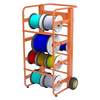 JH-Mech facile à installer taille parfaite antirouille et étude flexible chariot de support de bobine de fil électrique