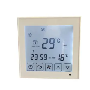 Controlador de temperatura Digital HY03AC Smart Home, termostato programable, Unidad de bobina de ventilador con pantalla táctil LCD