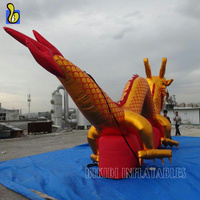 Dragon gonflable de Gloden de ballon de bon prix pour des festivals chinois