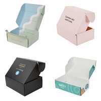 Boîte d'emballage en carton ondulé pour perruques, vente en gros, boîte d'expédition et d'envoi, boîte en carton unique, colorée, avec logo personnalisé