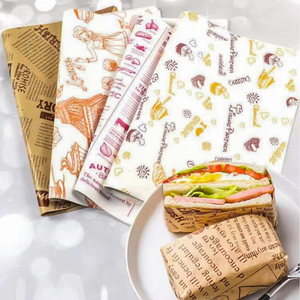 Papel de Envolver para Alimentos de Alta <span class=keywords><strong>Calidad</strong></span>, Grado Alimenticio, Personalizado, Resistente a <span class=keywords><strong>la</strong></span> Grasa, con su Propio Logotipo - Product Image 2