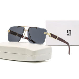 Lunettes de soleil de luxe pour femmes, monture en métal, noires, protection UV400, type 3, design tendance 6008 - Product Image 3