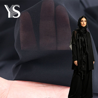 Fournisseur d'usine – Tissu en velours noir super respirant 100 % polyester, style Dubaï, pour Abaya, idéal pour la mode musulmane et arabe