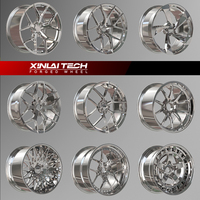 جنوط XINLAI بخمسة أذرع مقاس 20×9 و21×10 و22×11 بفتحات 5×112 و5×120 و5×114.3 بلون رمادي داكن لسيارات BMW M3 G80 وM4 G82