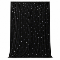 Rideau LED Ciel Étoilé Blanc Froid, Tissu de Fond pour Éclairage Scénique, Tissu de Plafond pour Mariage, Tissu Dynamique Effet Ciel Étoilé